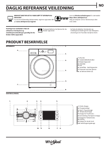 Bruksanvisning Whirlpool FWDG96148WS EU Kombimaskin vask-tørk