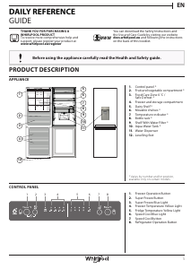 Mode d’emploi Whirlpool BTNF 5012 OX AQUA Réfrigérateur combiné