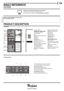 Handleiding Whirlpool BSNF 8451 OX AQUA Koel-vries combinatie