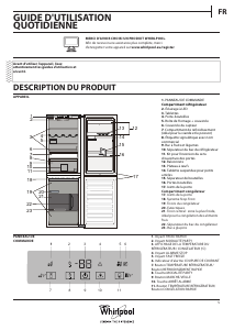 Mode d’emploi Whirlpool BSF 9353 OX Réfrigérateur combiné