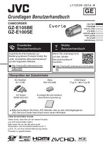 Manual de uso JVC GZ-E100SE Everio Videocámara