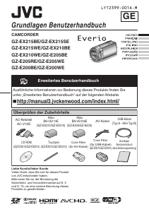 Handleiding JVC GZ-EX215BE Everio Camcorder