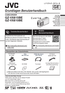 Посібник JVC GZ-VX815BE Everio Камкодер