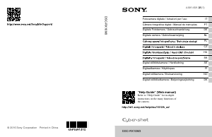Bruksanvisning Sony Cyber-shot DSC-RX10M3 Digitalkamera