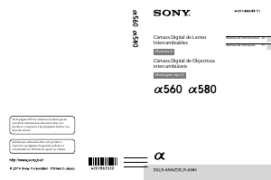 Manual de uso Sony Alpha DSLR-A580L Cámara digital