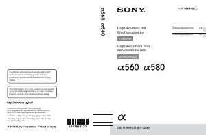 Bedienungsanleitung Sony Alpha DSLR-A560 Digitalkamera