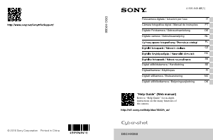 Bedienungsanleitung Sony Cyber-shot DSC-HX350 Digitalkamera