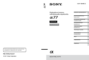 Käyttöohje Sony Alpha SLT-A77VK Digitaalikamera