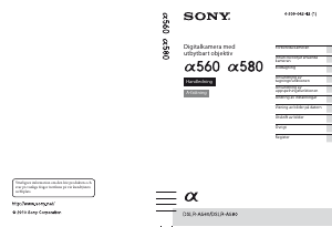 Bruksanvisning Sony Alpha DSLR-A560L Digitalkamera