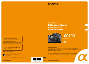Bedienungsanleitung Sony Alpha DSLR-A100K Digitalkamera