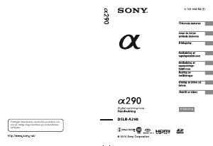 Bruksanvisning Sony Alpha DSLR-A290Y Digitalkamera