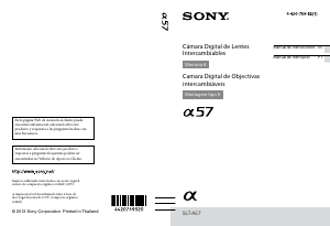Manual Sony Alpha SLT-A57 Câmara digital