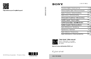 Bruksanvisning Sony Cyber-shot DSC-RX100M5 Digitalkamera