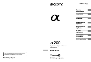 Käyttöohje Sony Alpha DSLR-A200K Digitaalikamera