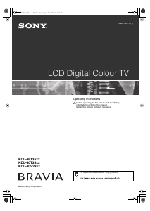 Bruksanvisning Sony Bravia KDL-40V2900 LCD TV