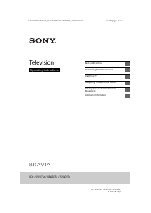 Manual Sony Bravia KDL-32WD754 LCD Television