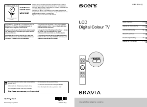 Mode d’emploi Sony Bravia KDL-46NX704 Téléviseur LCD