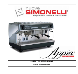 Manual de uso Nuova Simonelli Appia V Máquina de café espresso