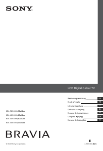 Manual de uso Sony Bravia KDL-40U4000 Televisor de LCD