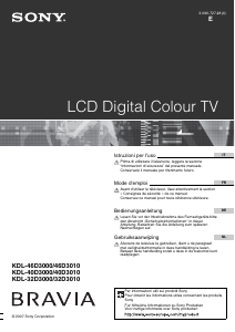 Manuale Sony Bravia KDL-40D3010 LCD televisore