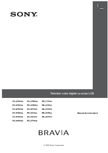 Manual Sony Bravia KDL-52W4220 Televizor LCD