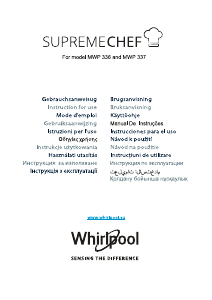 Manuale Whirlpool MWP 337 W Microonde