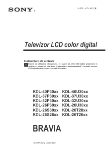 Manual Sony Bravia KDL-26P302H Televizor LCD