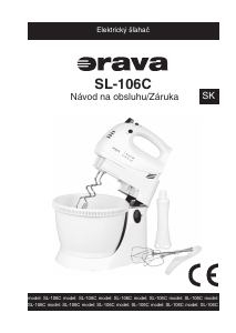 Návod Orava SL-106C Ručný šľahač