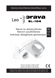 Návod Orava SL-104C Ručný šľahač