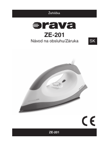 Návod Orava ZE-201 Žehlička