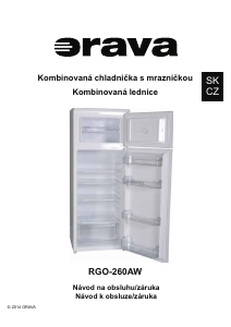 Návod Orava RGO-260AW Chladnička s mrazničkou