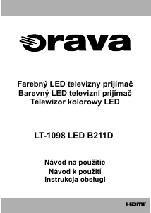 Návod Orava LT-1098 LED B211D LED televízor