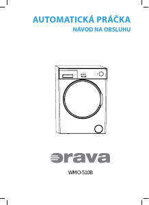 Návod Orava WMO-510 B Práčka