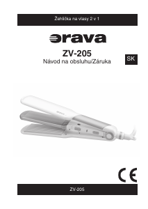 Návod Orava ZV-205 Žehlička na vlasy