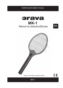 Návod Orava MK-1 Elektrická mucholapka
