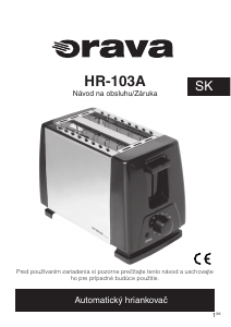 Návod Orava HR-103A Toastovač