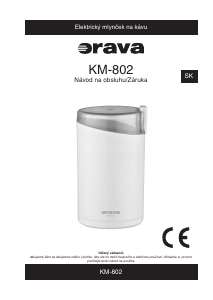Návod Orava KM-802 Mlynček na kávu