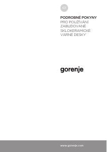 Manuál Gorenje IS645BG Varná deska