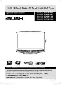 Handleiding Bush BTVD91186B LCD televisie