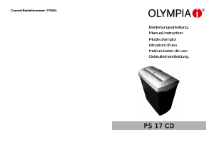 Handleiding Olympia PS 17 CD Papiervernietiger