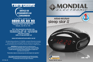 Manual Mondial Sleep Star II Rádio relógio