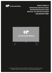 Handleiding Continental Edison CELED320716B3 LED televisie