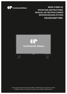 Manual de uso Continental Edison CELED32S0716B3 Televisor de LED