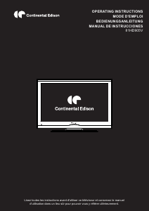 Manual de uso Continental Edison 81HD905V Televisor de LCD