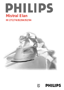 Manual Philips HI292 Mistral Elan Iron