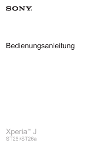 Bedienungsanleitung Sony Xperia J Handy