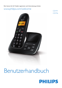 Bedienungsanleitung Philips CD1912B Schnurlose telefon
