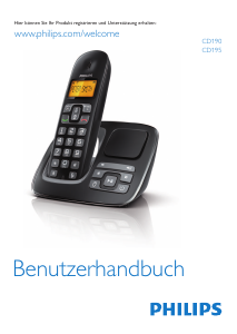 Bedienungsanleitung Philips CD1901B Schnurlose telefon