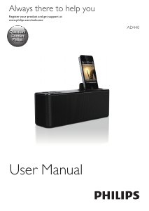 Manual Philips AD440 Speaker Dock