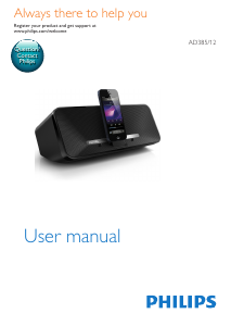 Manual Philips AD385 Speaker Dock